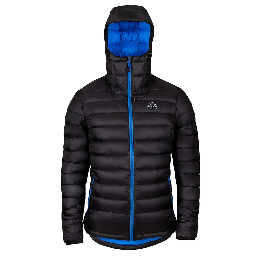 Mens Arktis II Down Hooded Jacket (Black/Cobalt)