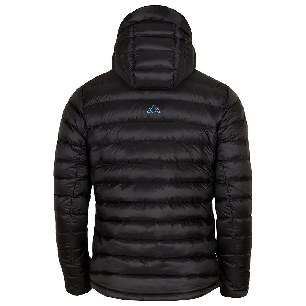 Mens Arktis II Down Hooded Jacket (Black/Cobalt)