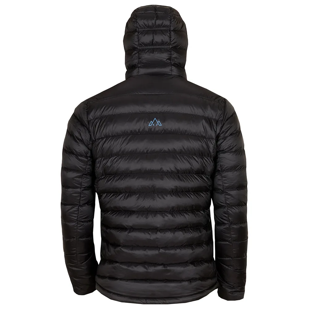 Mens Arktis II Down Hooded Jacket (Black/Cobalt)