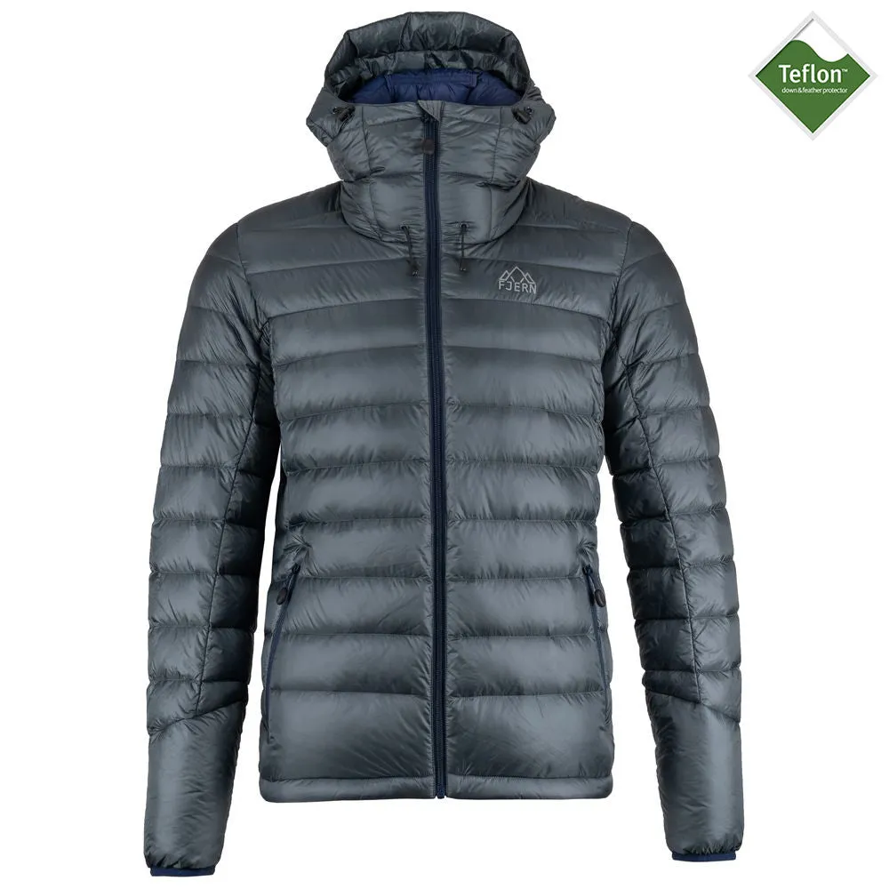 Mens Arktis II Down Hooded Jacket (Charcoal/Navy)