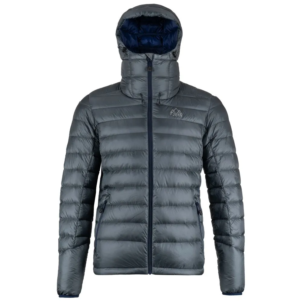Mens Arktis II Down Hooded Jacket (Charcoal/Navy)