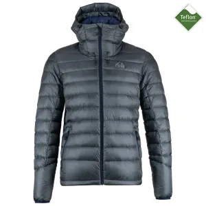 Mens Arktis II Down Hooded Jacket (Charcoal/Navy)