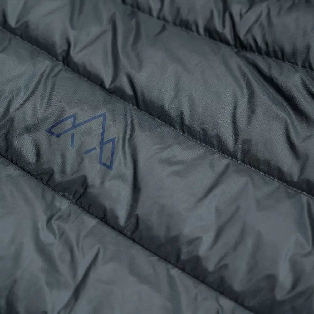 Mens Arktis II Down Hooded Jacket (Charcoal/Navy)