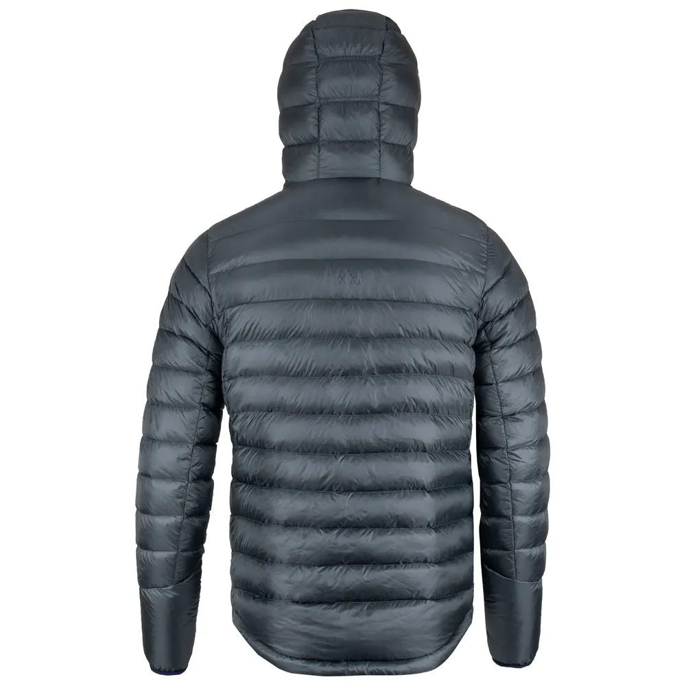 Mens Arktis II Down Hooded Jacket (Charcoal/Navy)