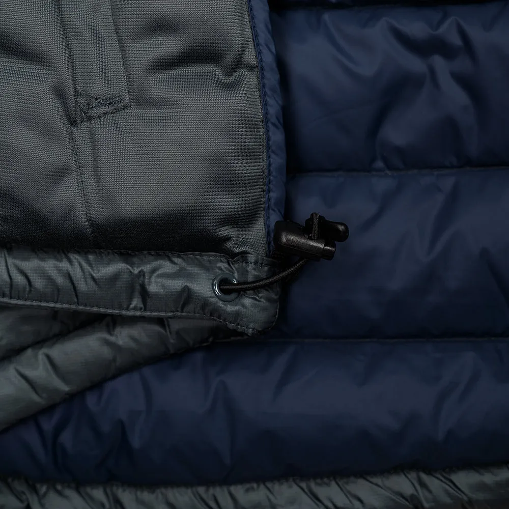 Mens Arktis II Down Hooded Jacket (Charcoal/Navy)