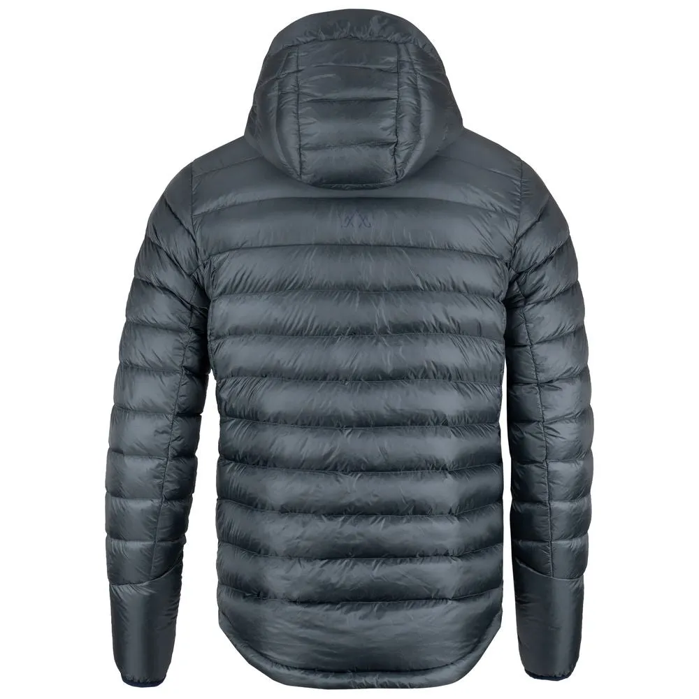 Mens Arktis II Down Hooded Jacket (Charcoal/Navy)