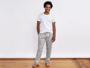 Men's Striped Organic Crinkled Pajama Pants - Renewed