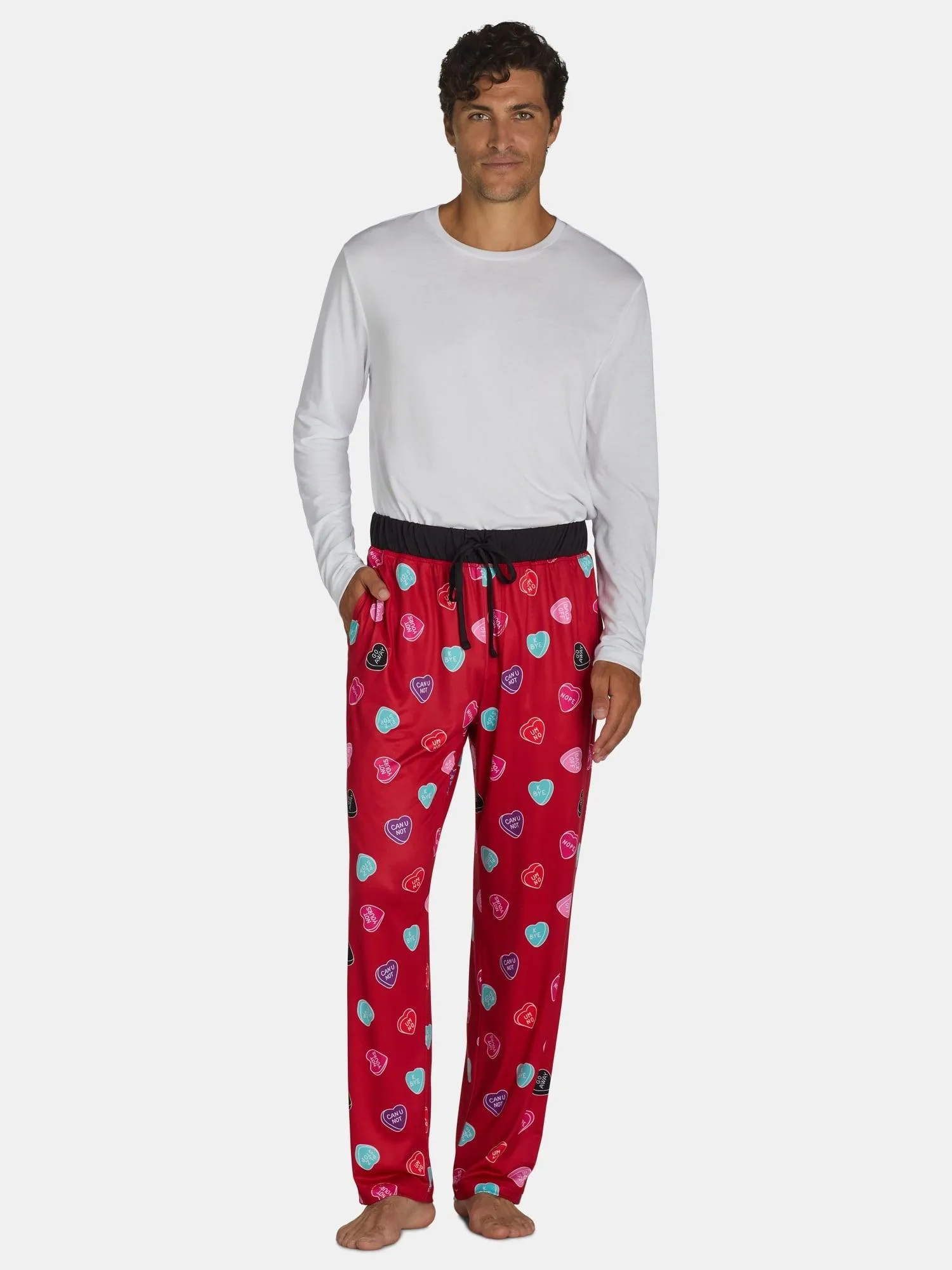Men's Valentine's Day Candy Graphic Print Sleep Pants from Way to Celebrate, Sizes S-2XL