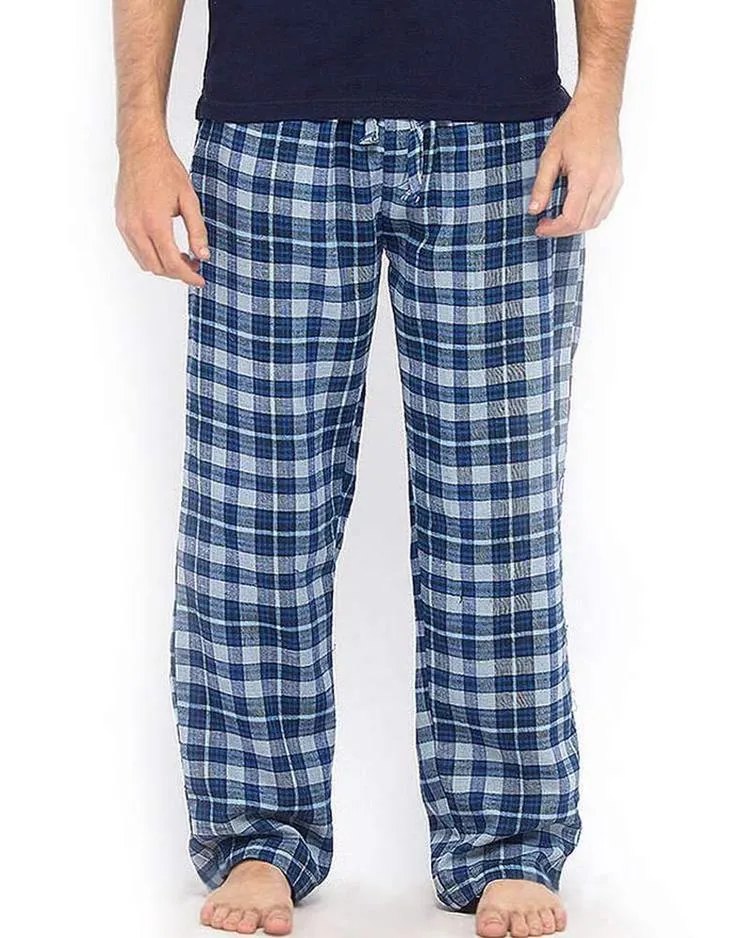 Pack of 2 - Men's Cotton Check Pajama - Cotton Yarn Dyed Flannel Men's Pajama MF-18