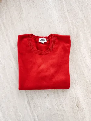 Pure Cashmere Crew Dangerous Red