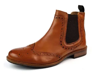 Roamers M143BT Mens Leather Cheslea Pull On Dealer Boots