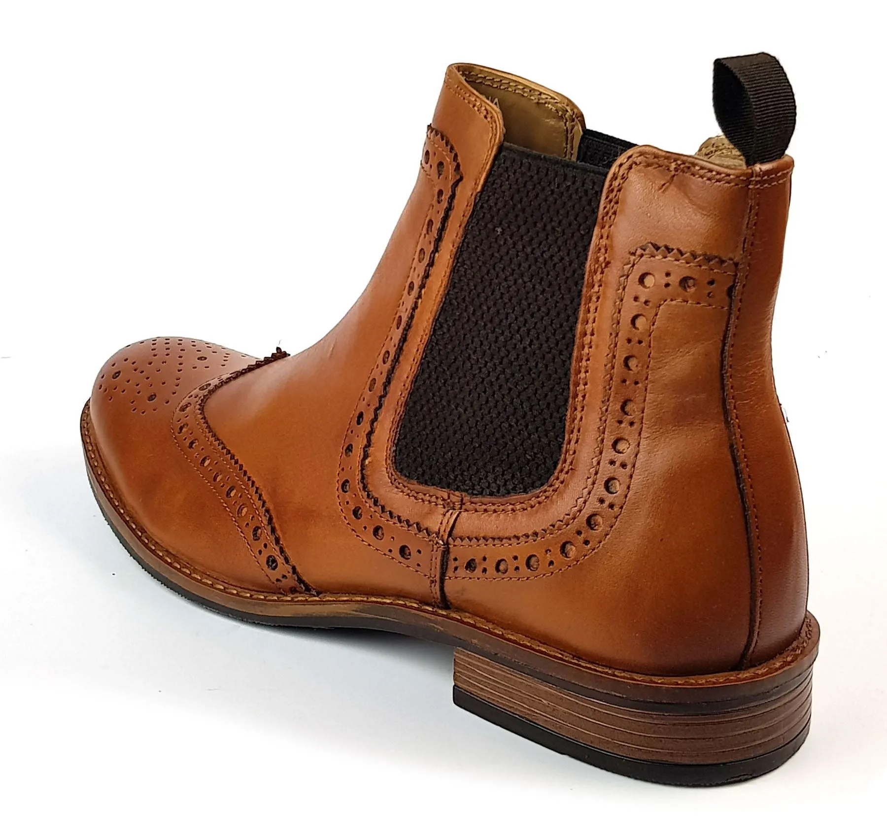 Roamers M143BT Mens Leather Cheslea Pull On Dealer Boots