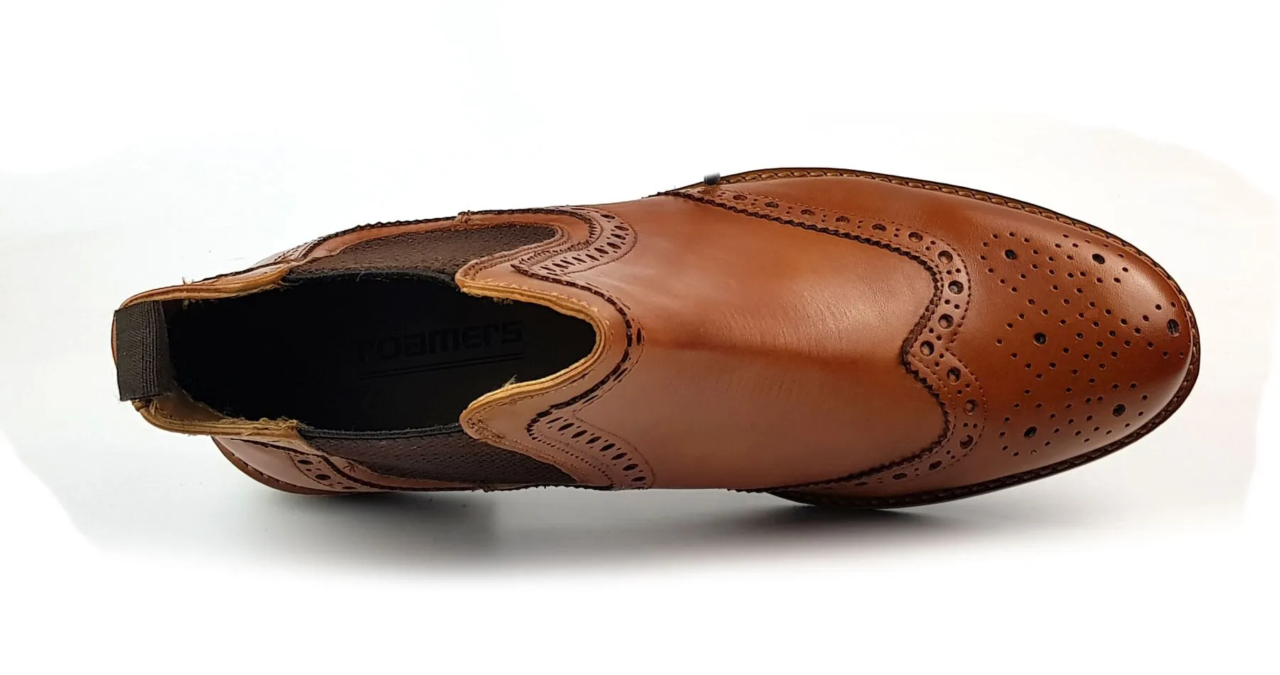 Roamers M143BT Mens Leather Cheslea Pull On Dealer Boots