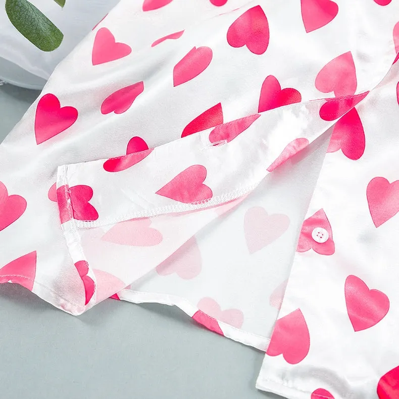 Valentine's Day Love Pajamas Shorts Two-Piece Loungewear Set