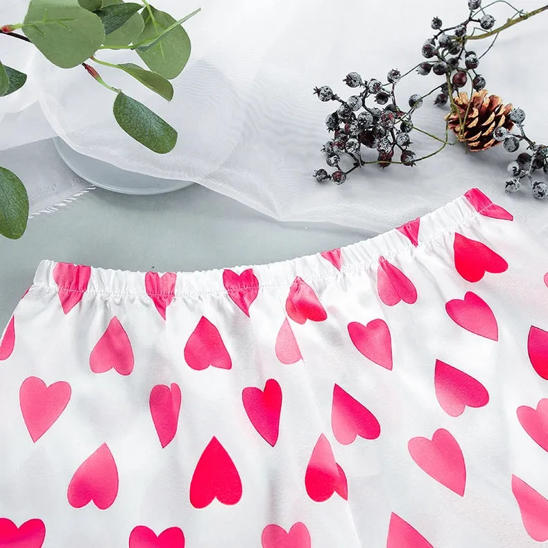 Valentine's Day Love Pajamas Shorts Two-Piece Loungewear Set