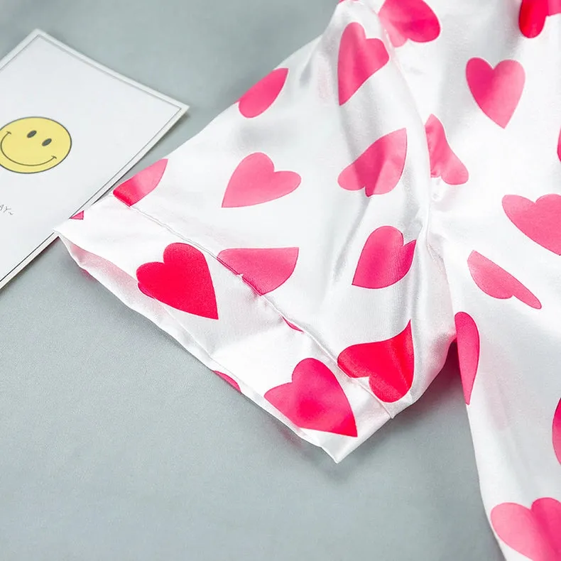 Valentine's Day Love Pajamas Shorts Two-Piece Loungewear Set
