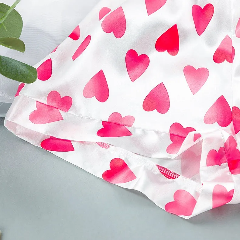 Valentine's Day Love Pajamas Shorts Two-Piece Loungewear Set