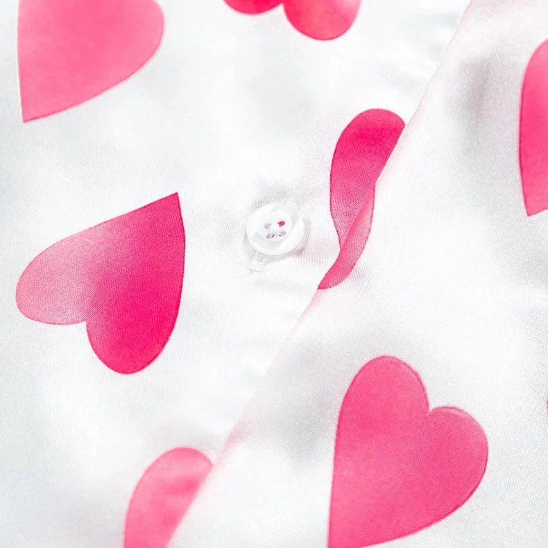 Valentine's Day Love Pajamas Shorts Two-Piece Loungewear Set